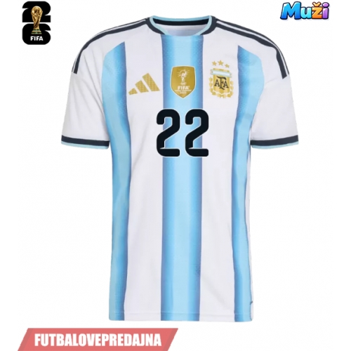 Lacne Muži Futbalové dres Argentína Lautaro Martinez #22 MS 2026 Krátky Rukáv - Domáci